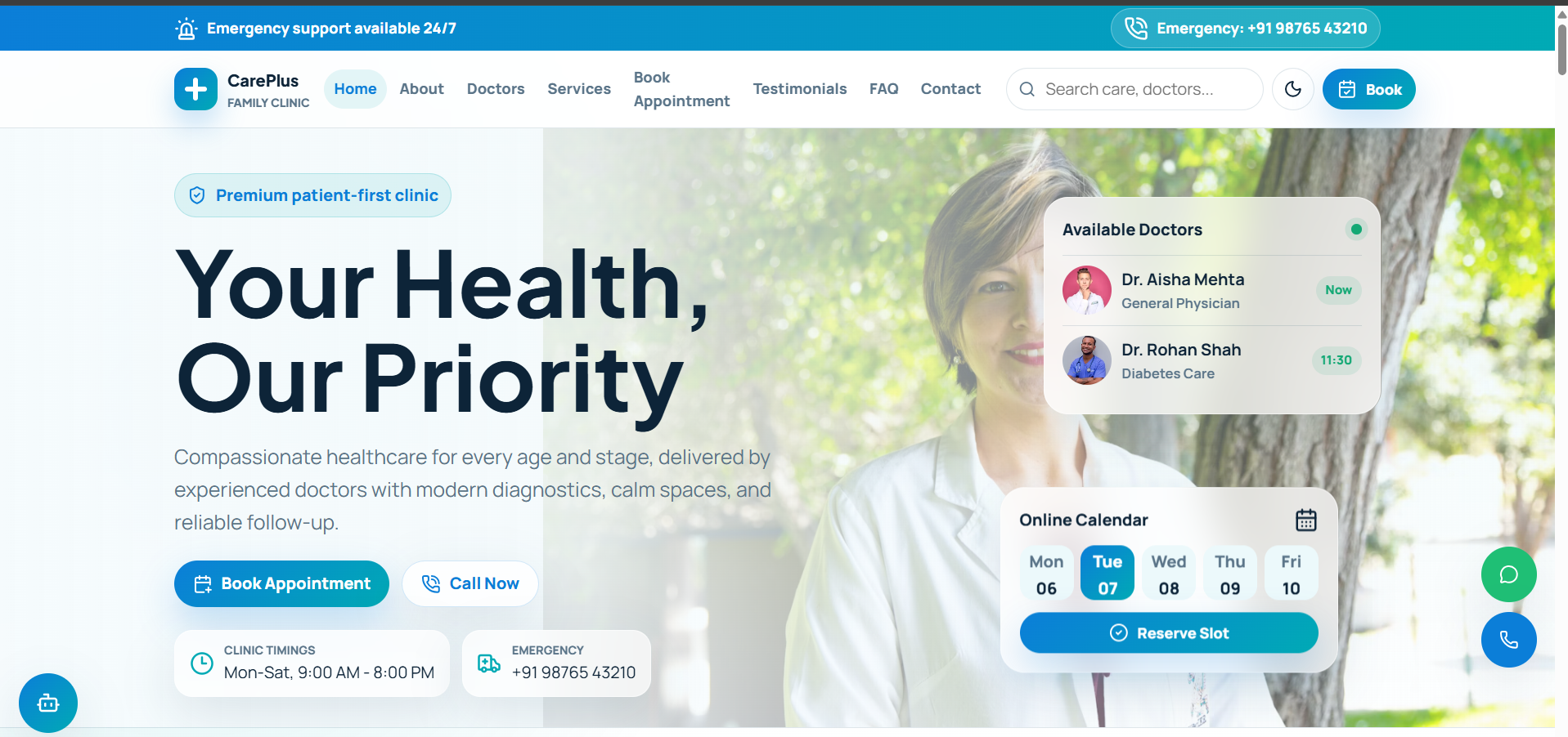Clinic Website thumbnail